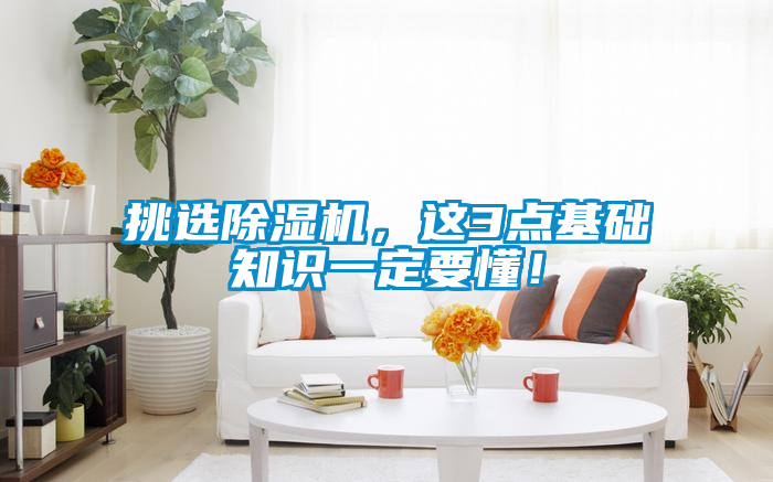 挑選除濕機，這3點基礎知識一定要懂！