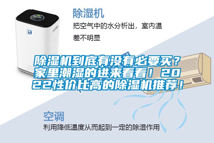 除濕機(jī)到底有沒有必要買？家里潮濕的進(jìn)來看看！2022性價比高的除濕機(jī)推薦！