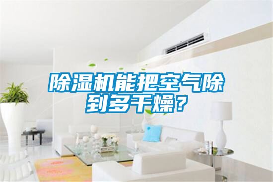 除濕機能把空氣除到多干燥？